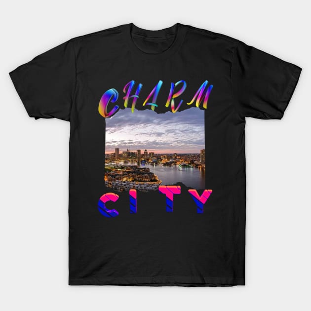 CHARM CITY BALTIMORE 410 DESIGN T-Shirt by The C.O.B. Store